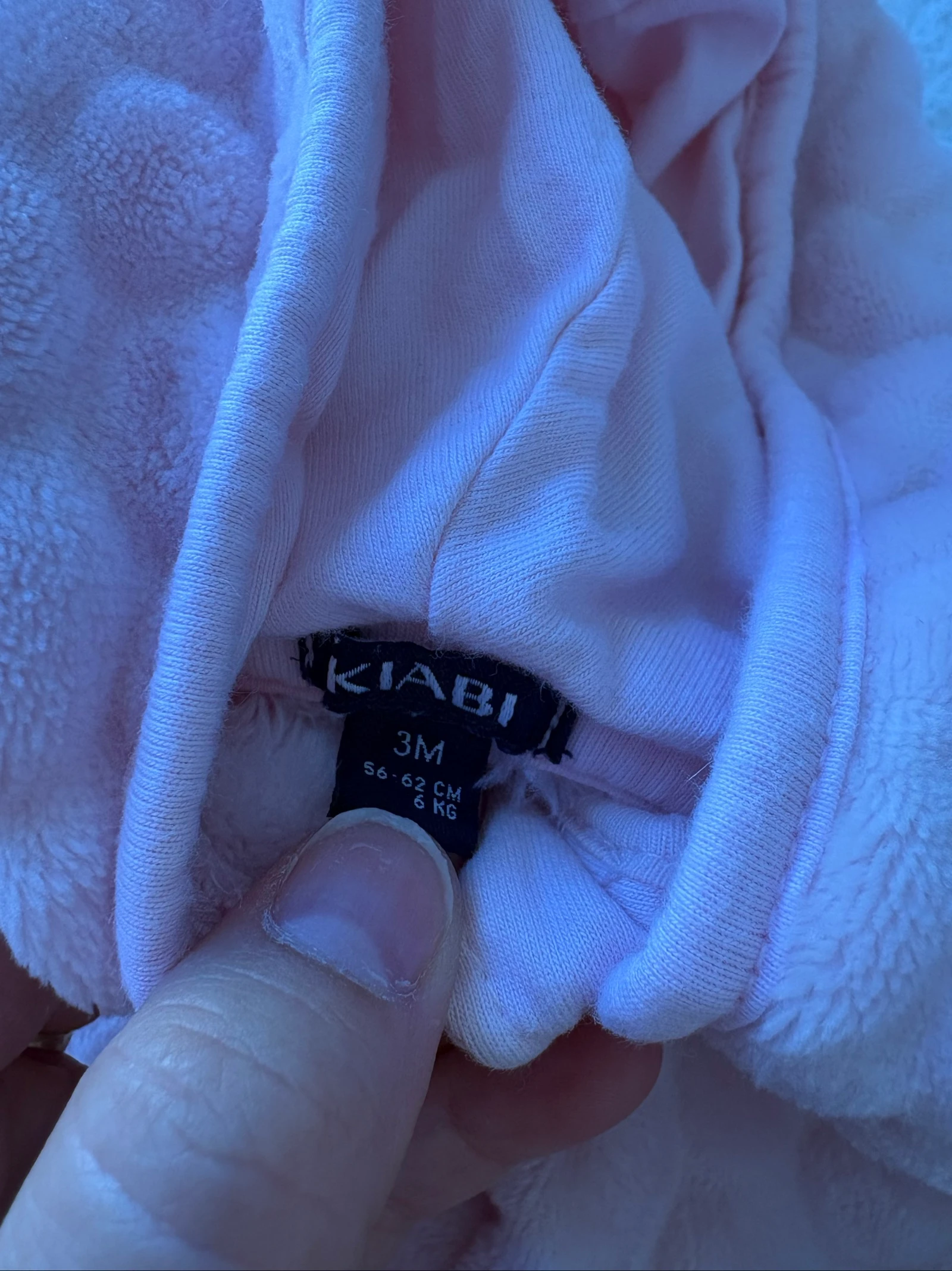 Pijama para bebé niña rosa muy suave – 3 meses – photo 2